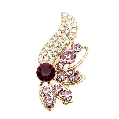 SPRINGS SWAROVSKI CRYSTALS FLORAL BROOCH